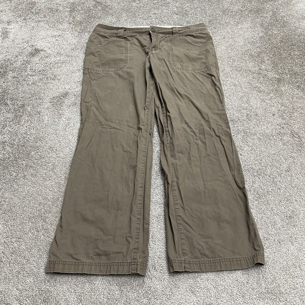 Columbia Pants Womens 12 Short Brown Straight Leg Cotton Casual Outdoor 35x28